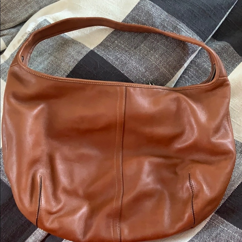 Brown leather COACH